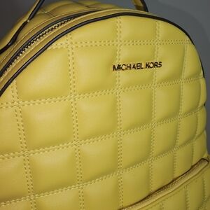 Michael Kors Yellow Quilted Backpack